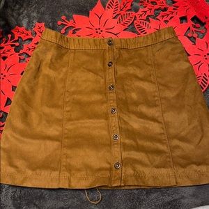 Suede schoolgirl skirt